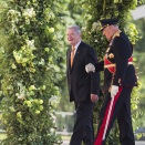 11. - 13. juni: Kongeparet er vertskap for statsbesøk fra Tyskland. Her President Gauck og Kong Harald på Slottsplassen (Foto: Berit Roald, NTB scanpix)
